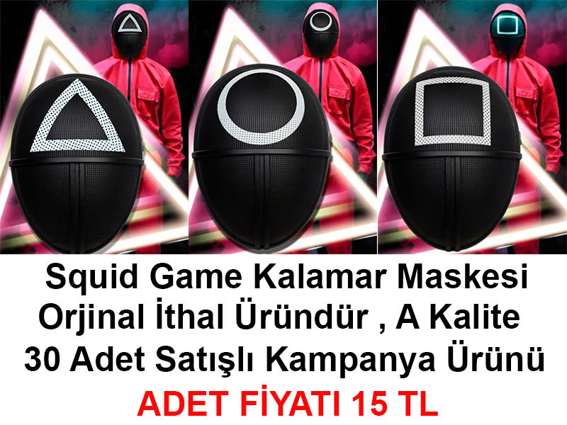 Squid Game Mask 3 Models Total 30 Pieces Imported Original A Quality Mask - Campaign Product