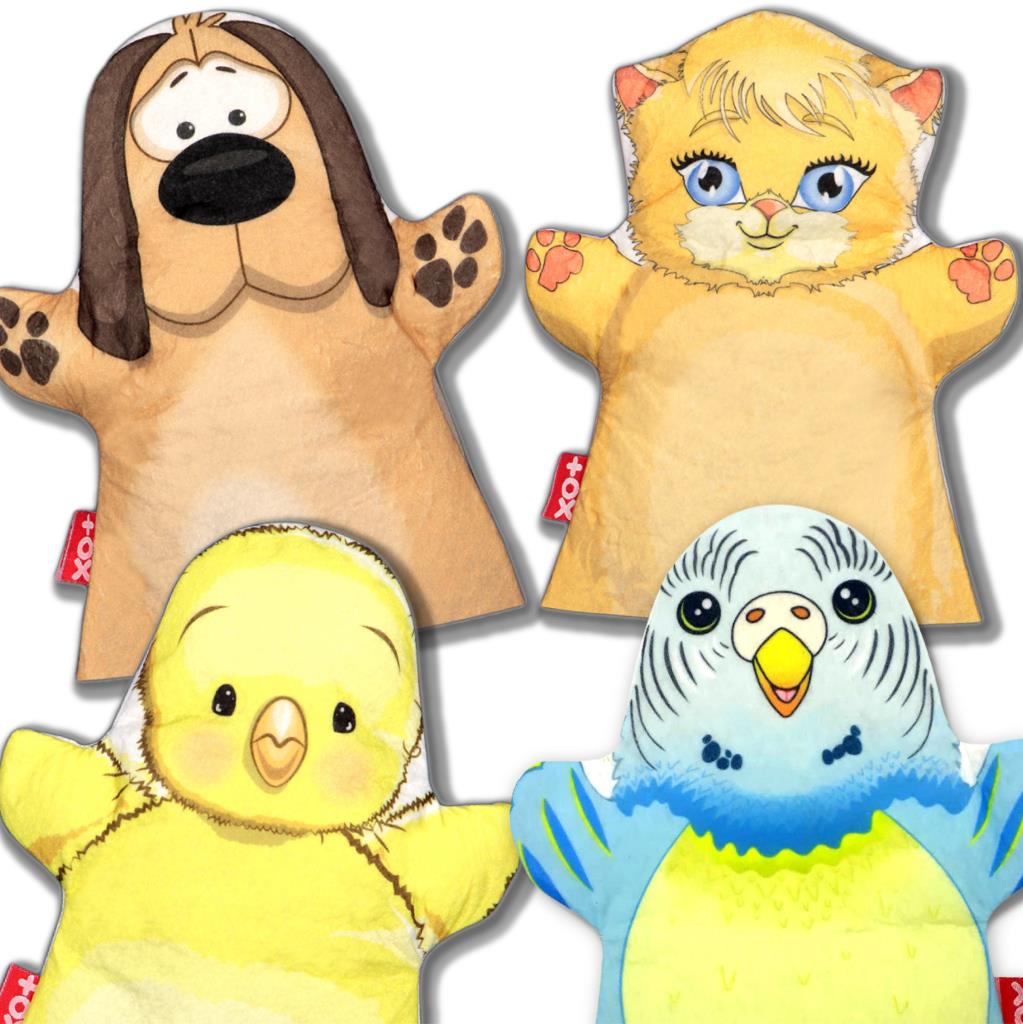 4 Piece Cute Friends Felt Hand Puppet Set , Educational Toy