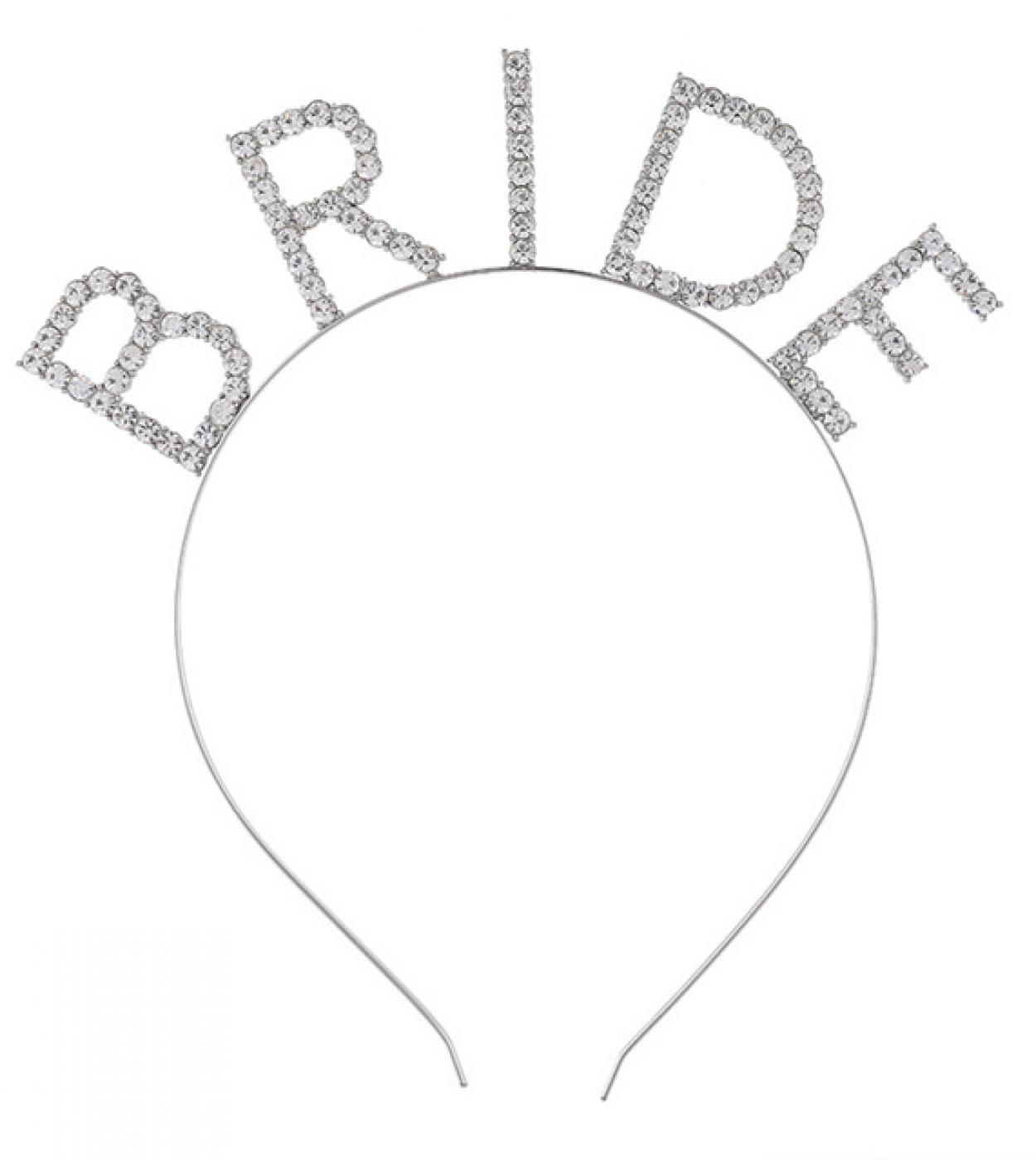 Bachelorette Mega Size Silver Bride Crown with Crystal Stones Bridal Crown 20X21 cm