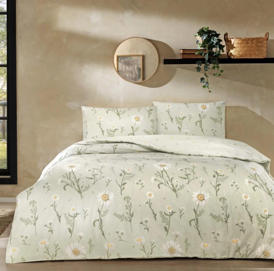 Double Ranforce Duvet Cover Set Laurel Green