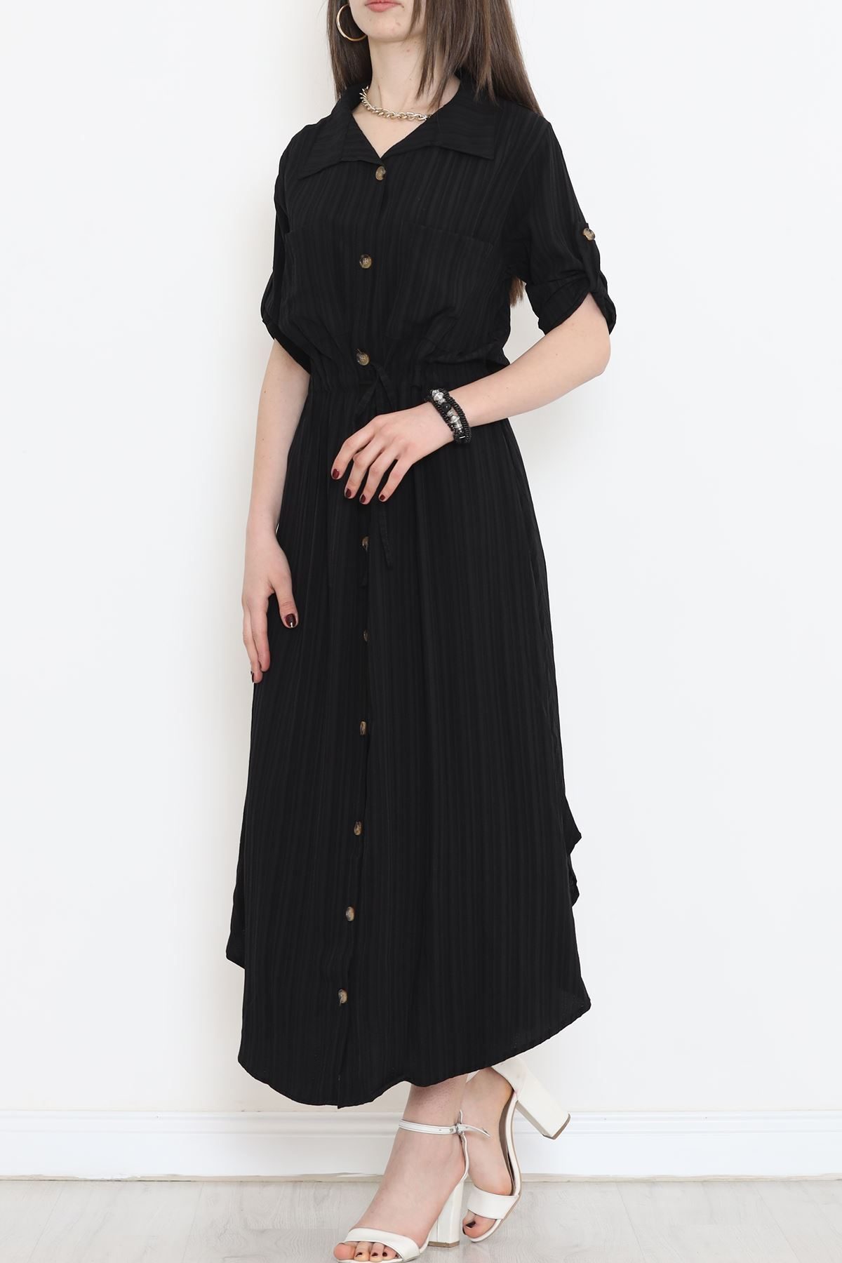 Double Pocket Dress Black