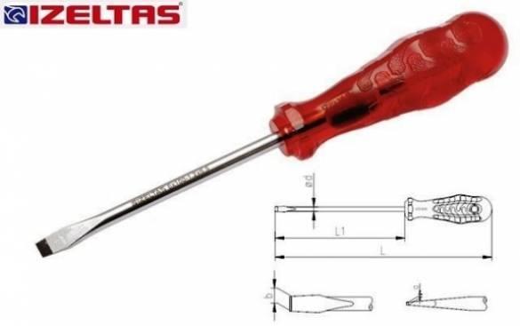 Izeltas Kraft Flat Screwdriver 5x80