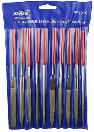 Sakata 19103 Diamond File Set 10 Pieces 3X140 mm