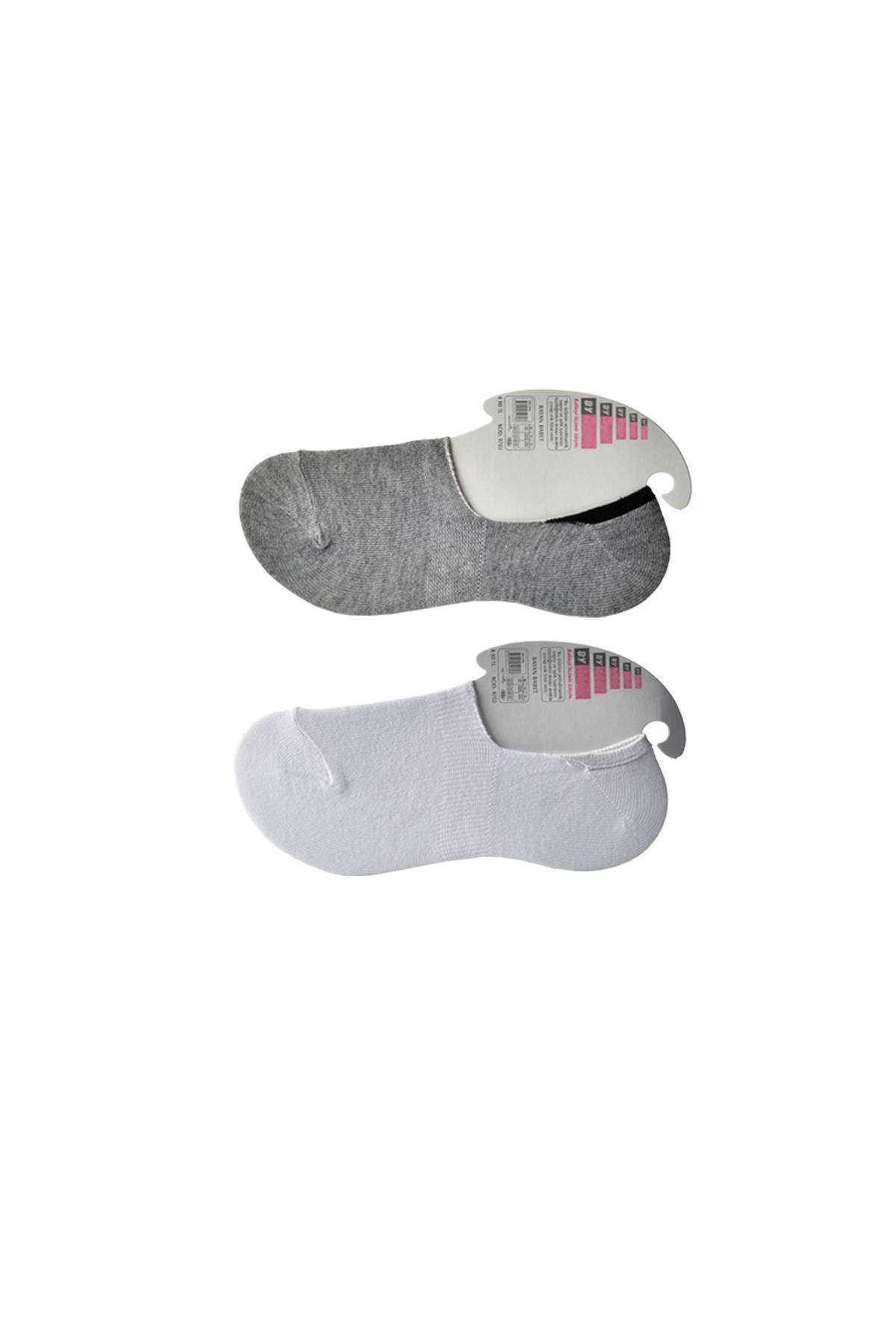 Gray and White Women's Babet Socks 9 pairs