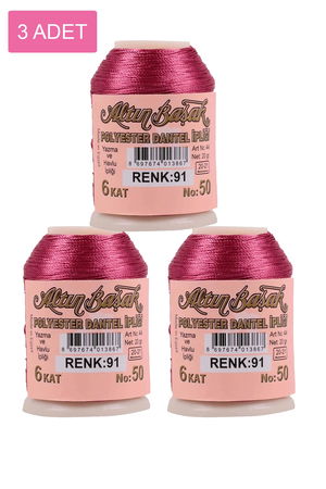 3 Pieces Altinbasak Oya and Lace Floss 20 gr - Turk - No: 091