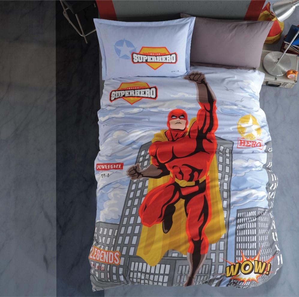 Youth Ranforce Single Duvet Cover Set Super Hero