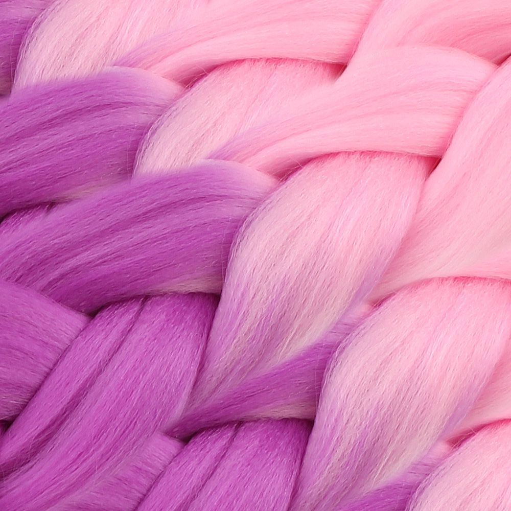 Afro Braiding Synthetic Color Transition Hair 100 Gr. / Light Pink / Lilac