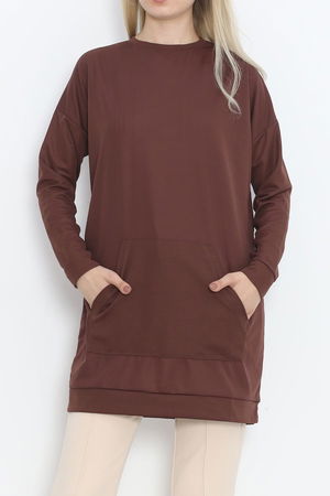 Kangaroo Pocket Tunic Coffee