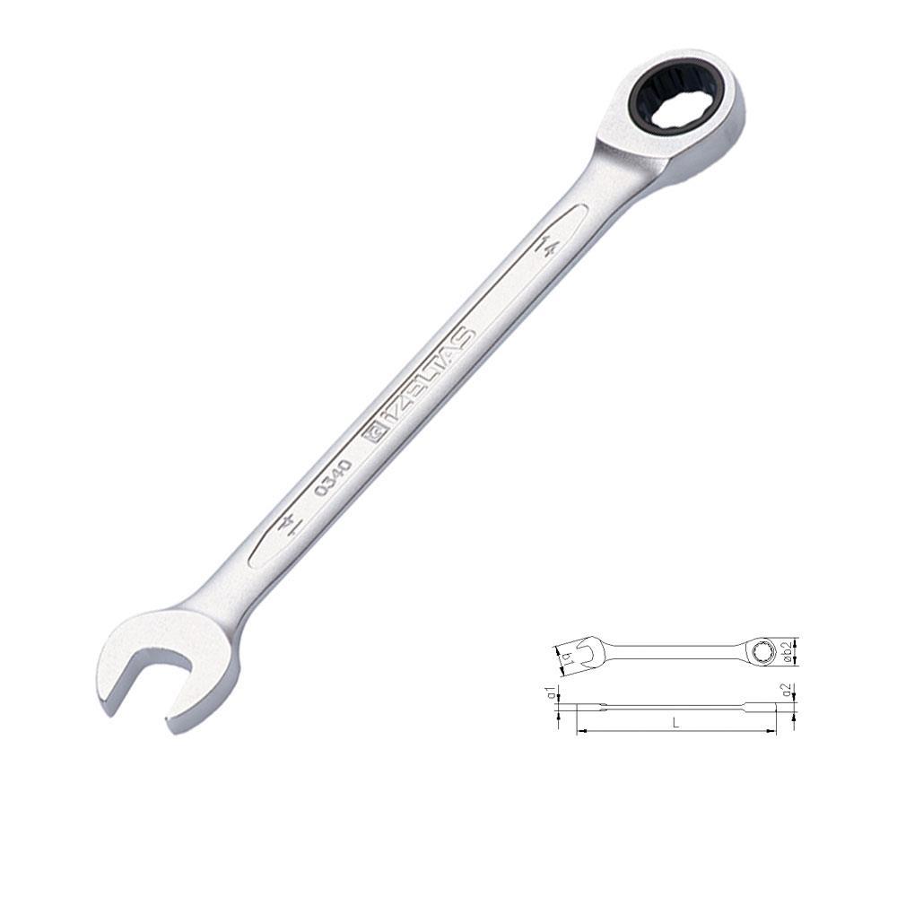 Izeltas 0340 Ratchet Combination Wrench 22 mm