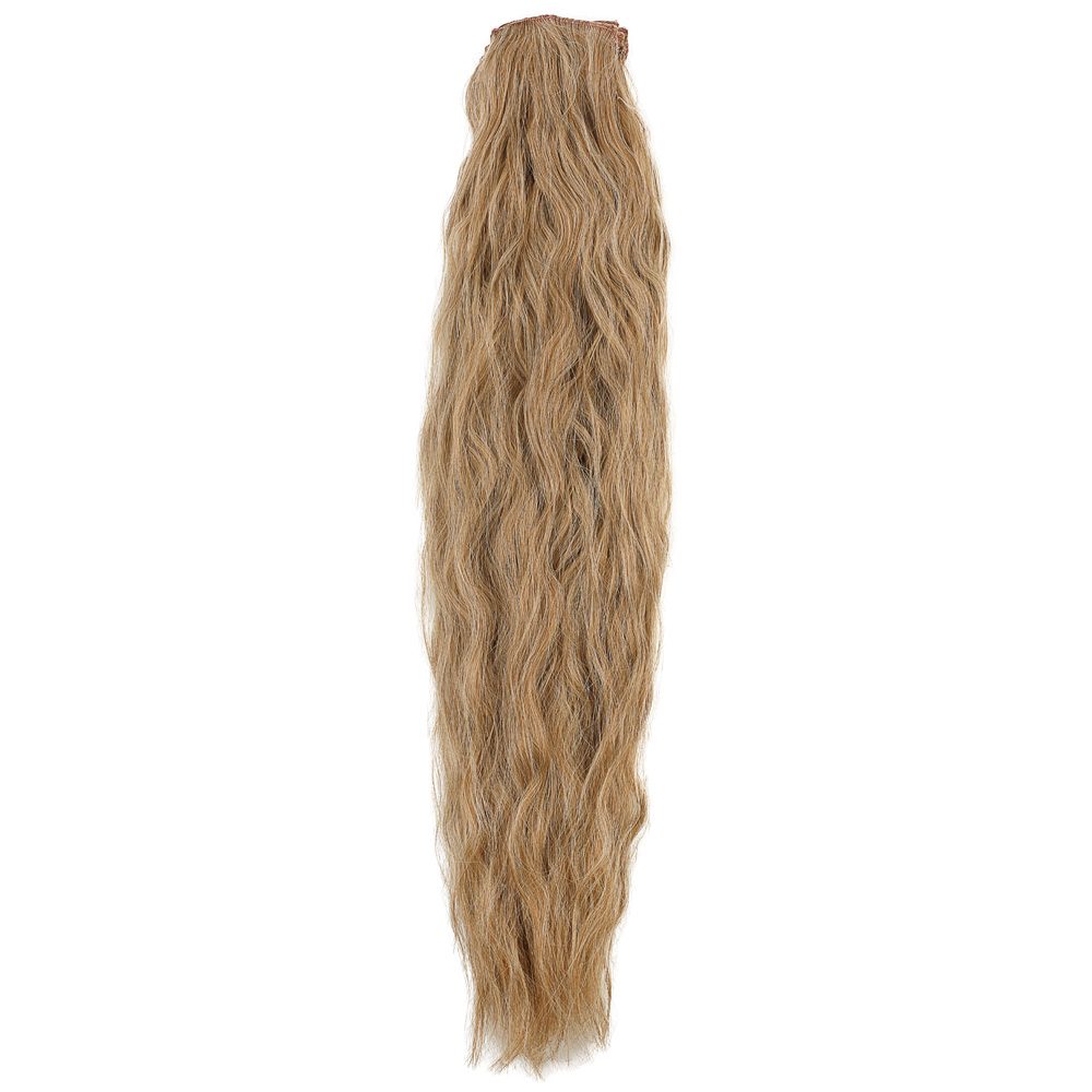 Kanekalon Fiber Synthetic Embossed Wavy 8 Piece Hair Snaps / Caramel Platinum Highlights