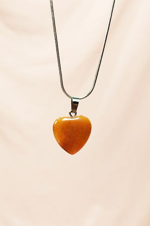 Aragonite Natural Stone Handmade Pendant with Chain: 2 cm Chain: 20 cm Boxed