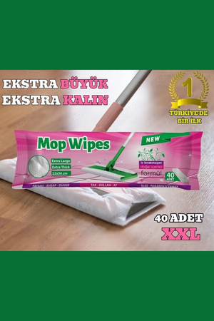 Mop Compatible Multipurpose Wet Cleaning Towel Wipes 40 pcs 22x36 cm