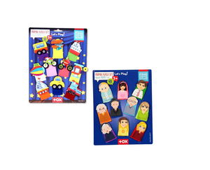 2 Sets - 20 Pieces Vehicles and Family Members Finger Puppet