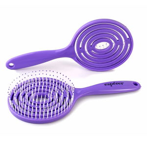 Special Hair Detangling Brush with Bun / Purple / JT9212