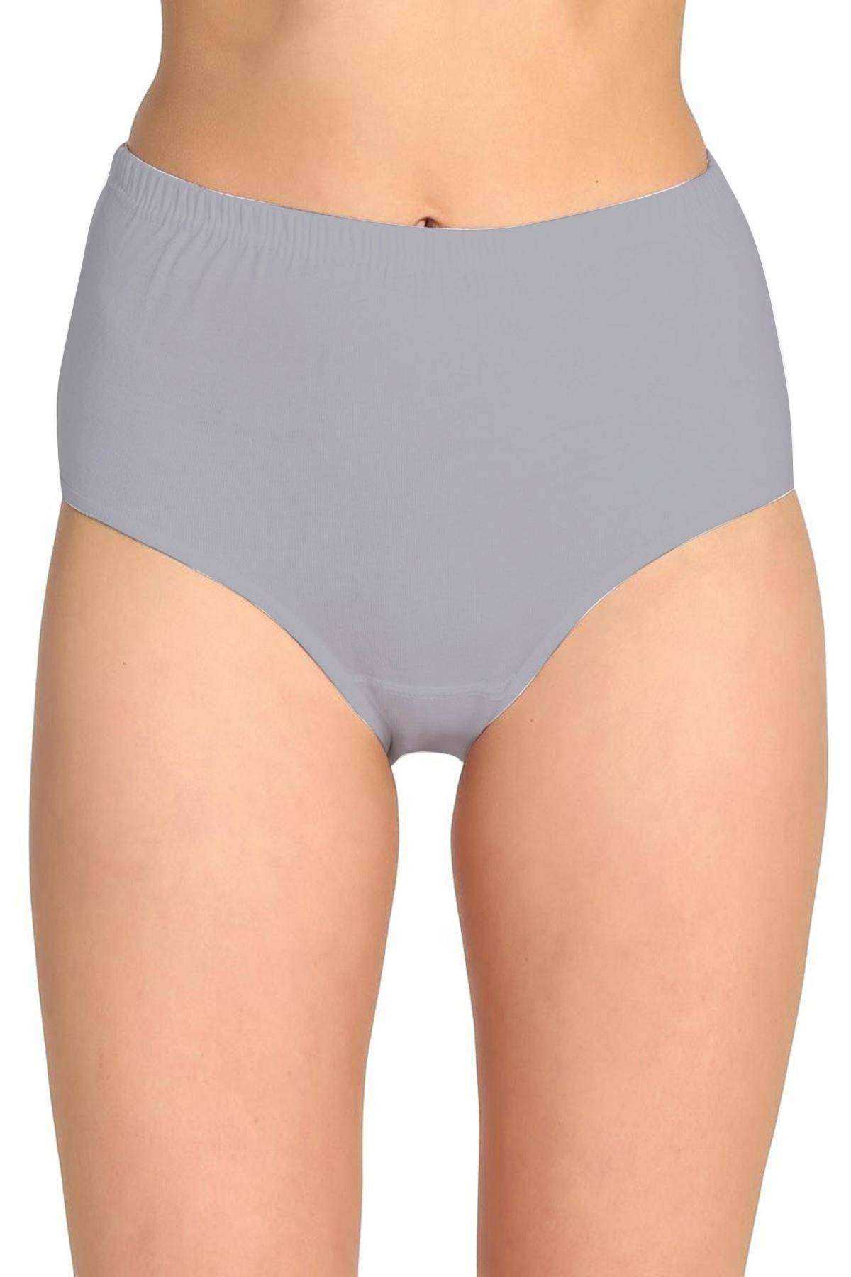 7Pcs Women High Waist Bato Thick Rubber Panties Gray