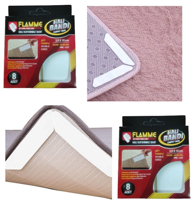 Flamme Carpet Anti-Slip Pads 8 Pcs