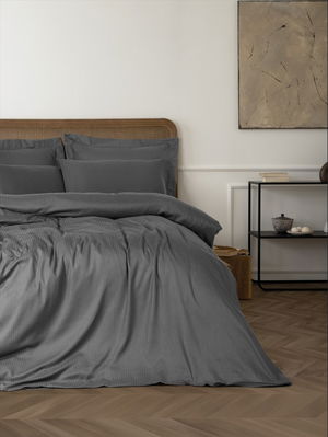 Double Duvet Cover Set Tensel Craft Anthracite