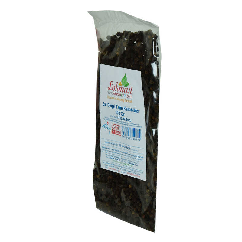 Black Pepper Natural Grain Pure 100 Gr Package