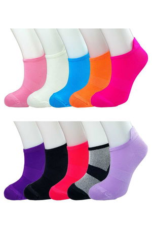 12 Pcs Neon Bright Color Soft Women Ankle Socks