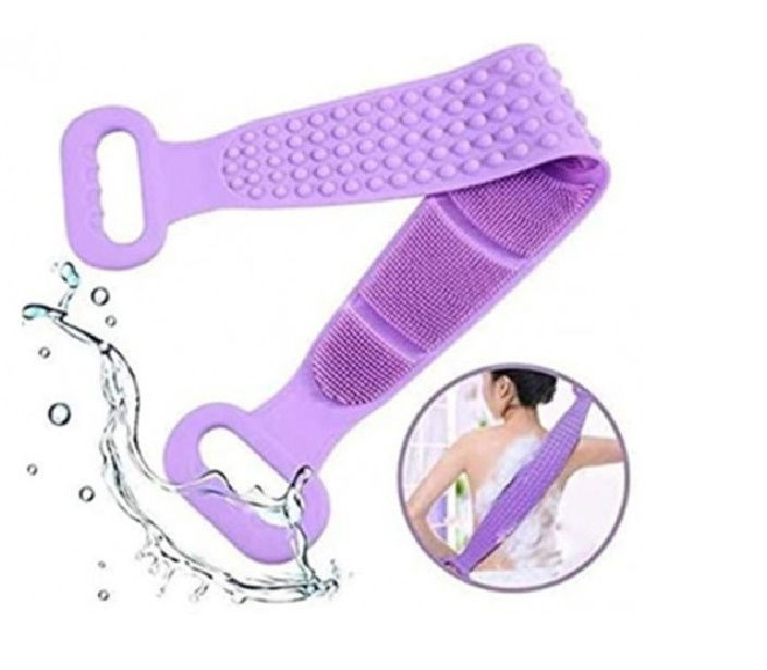 70 cm Double Sided Back Pouch -Silicone Shower Pouch - Exfoliating Bath Pouch