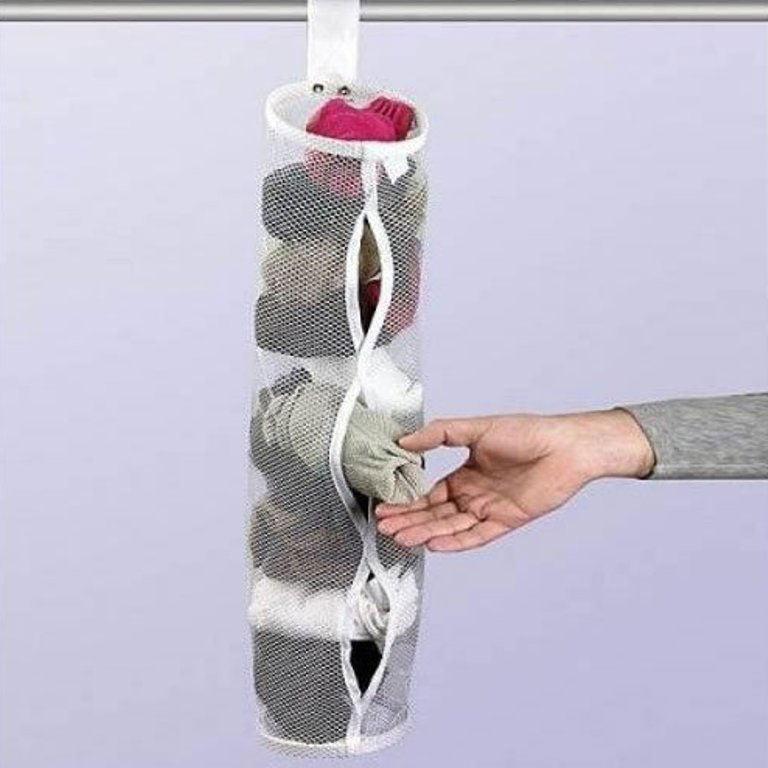 Closet Hanging Clean Sock Organizer Sock Net Hanging Rack