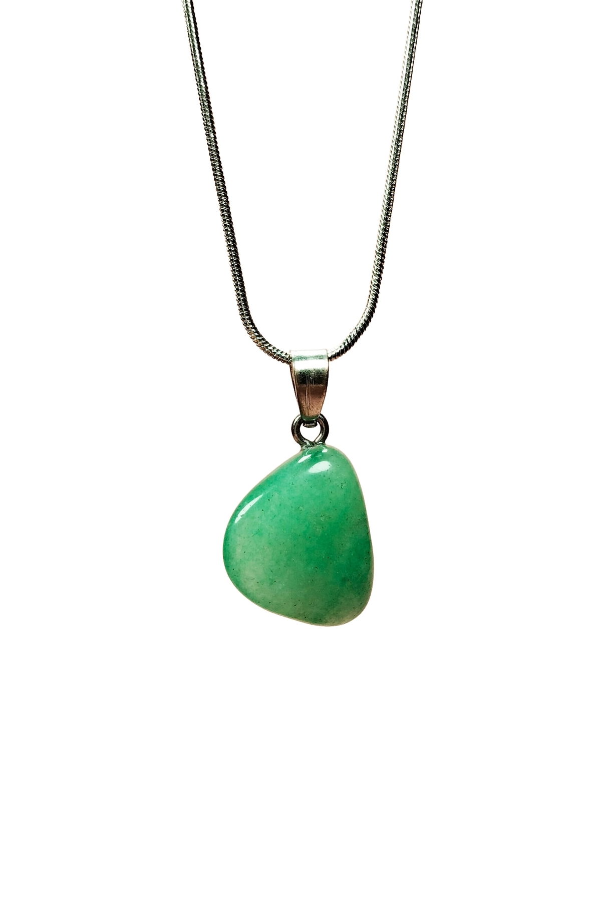 Jade Stone Natural Stone Handmade Pendant with Chain: 2 cm Chain: 20 cm Boxed