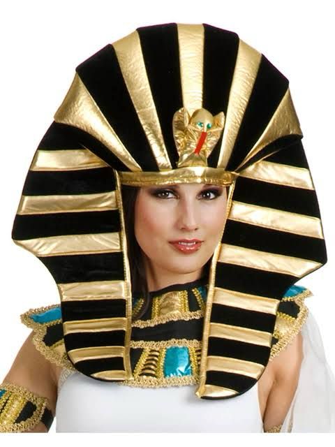 Egyptian Tutankhamun Hat with Cobra Snake Figure