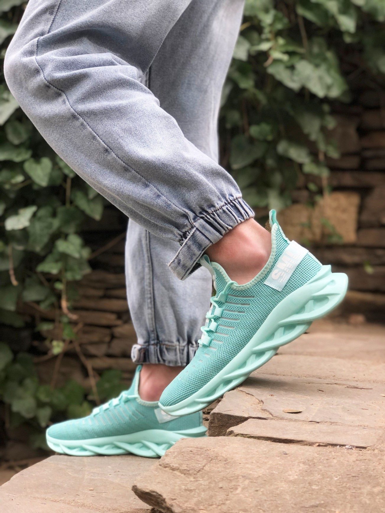 Phantom High Sole Style Sneakers Mint Green Men's Sneakers