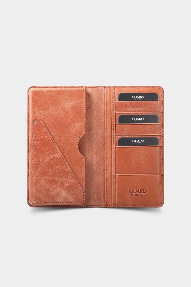 Gift Antique Tan Portfolio - Wallet Set