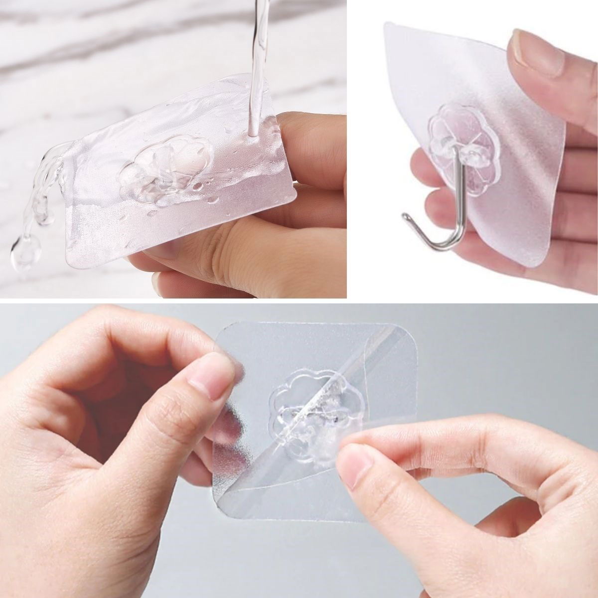 Ultra Strong Adhesive 5-Pack Transparent Hanger