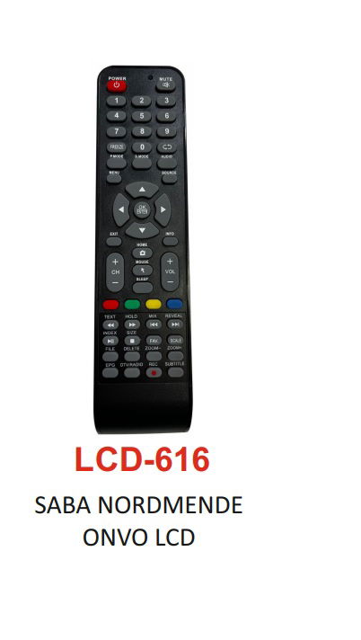 Saba - Nordmende - Onvo LCD Compatible TV Remote - LCD 616