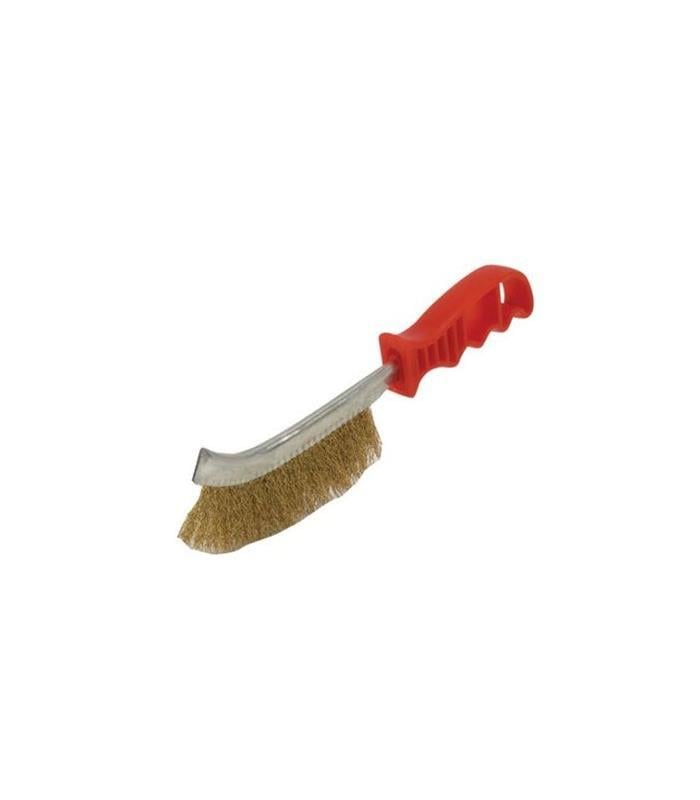 Curved Handle Wire Brush Single Row (Plastic Handle)