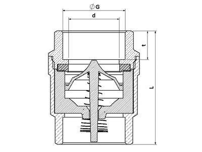 2'' Upright Check Valve Solid Brass