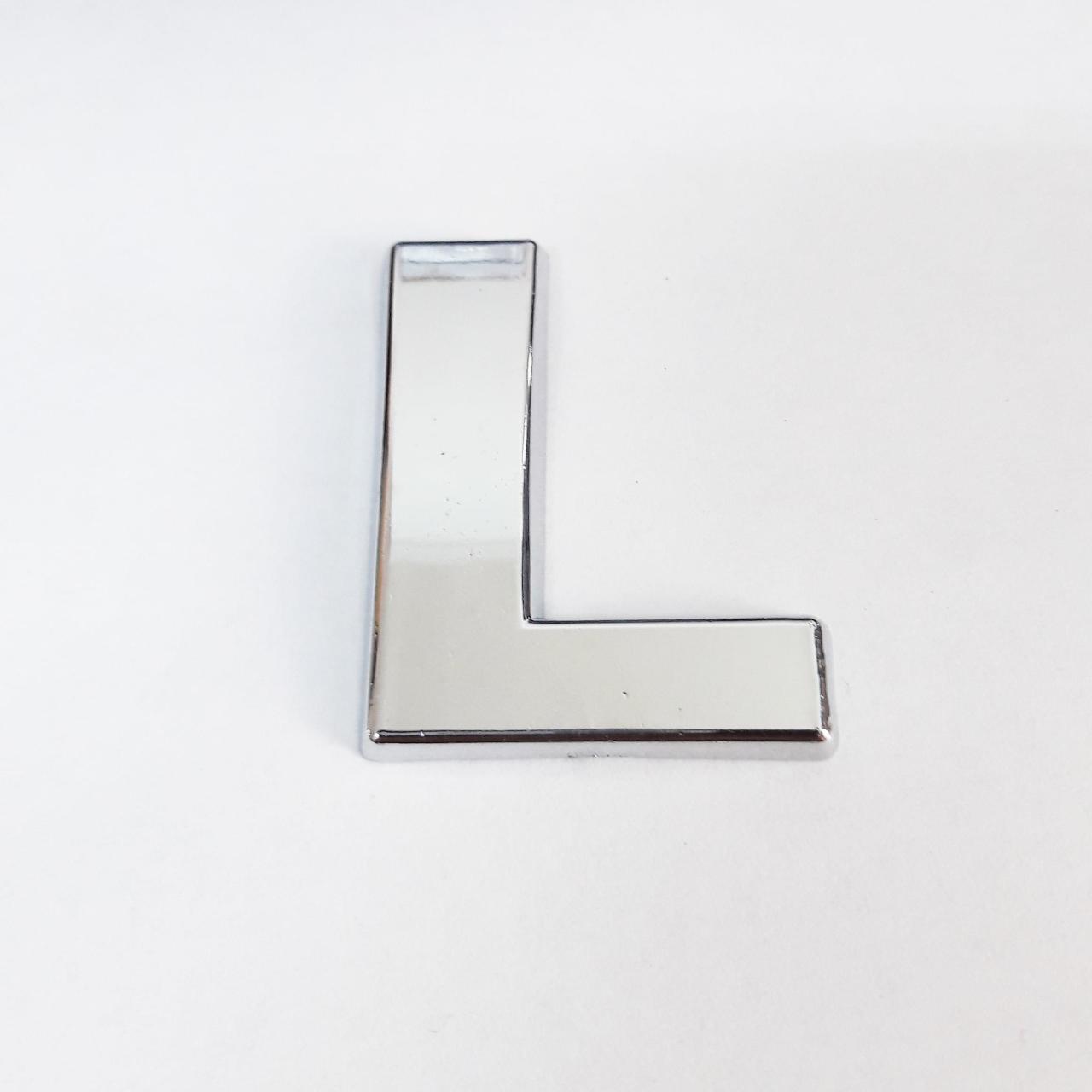 Cemax L Letter 3.75 cm Chrome Adhesive