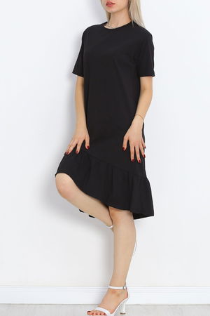 Ruffled Dress Black