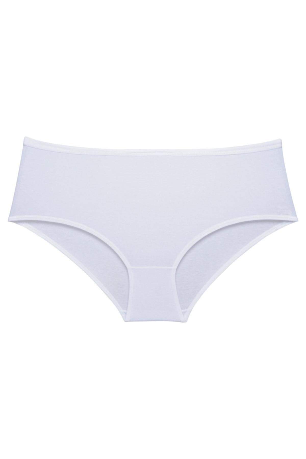 3Pcs Women High Waist Bato Panties White