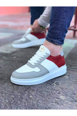 White Red Men's Casual Shoes