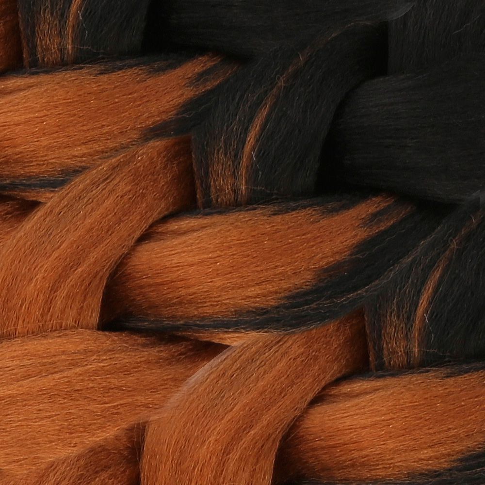 Afro Braiding Synthetic Color Transition Hair 100 Gr. / Black / Copper