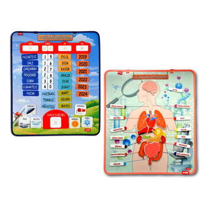 2 Sets - 69 Pieces Learning Internal Organs and Calendar Felt Velcro Wall Boards , Educational Toys