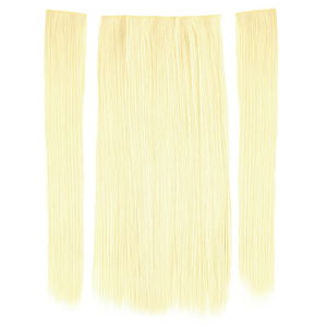 Kanekalon Fiber Synthetic Straight Half Moon + 2 Side Hair Snaps / Platinum