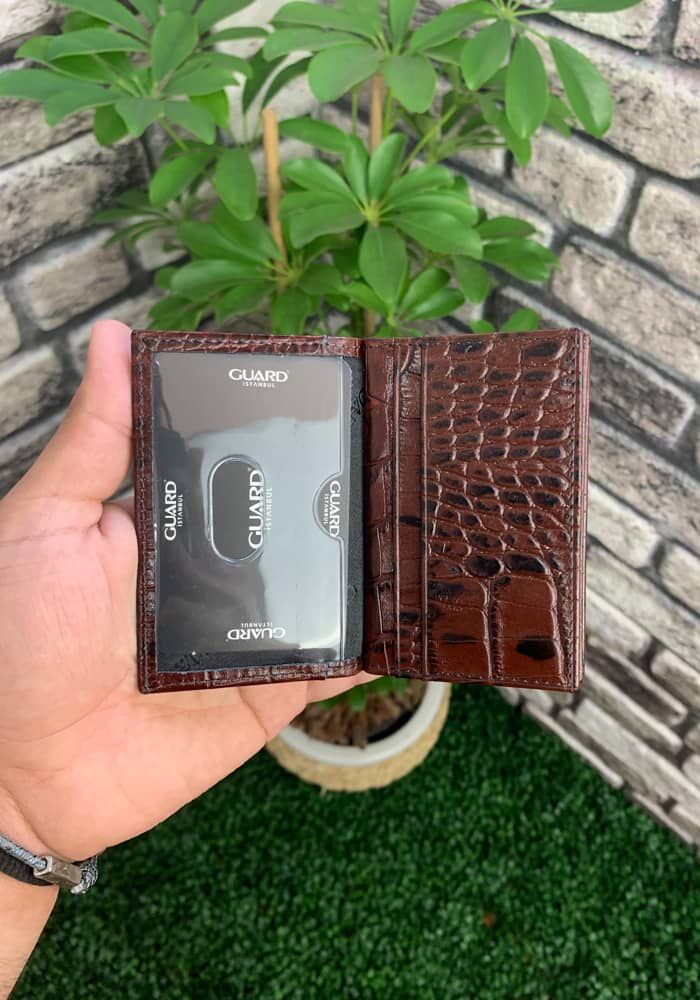 Taba Croco Leather Card Holder