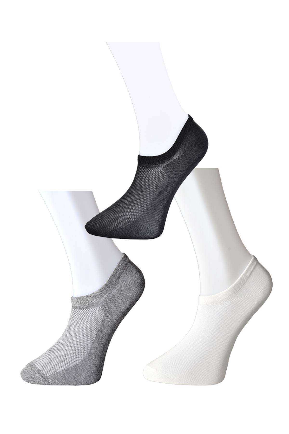 Black Gray and White Men's Invisible Socks 15 pairs