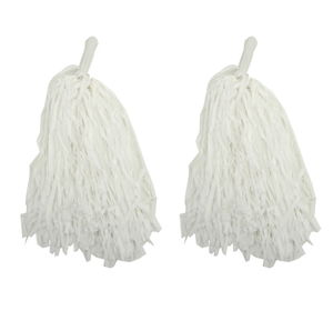 1 Pair (2 Pcs) White Color 23 April Show Pompon