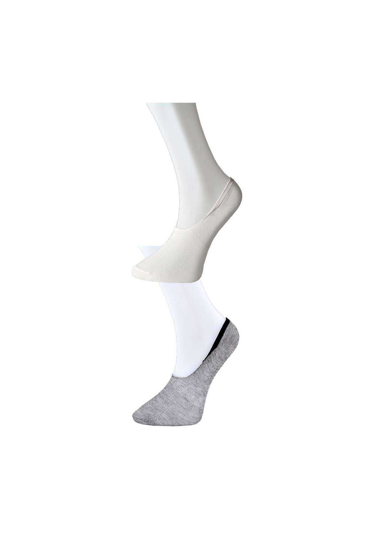 Gray and White Women's Babet Socks 3 pairs