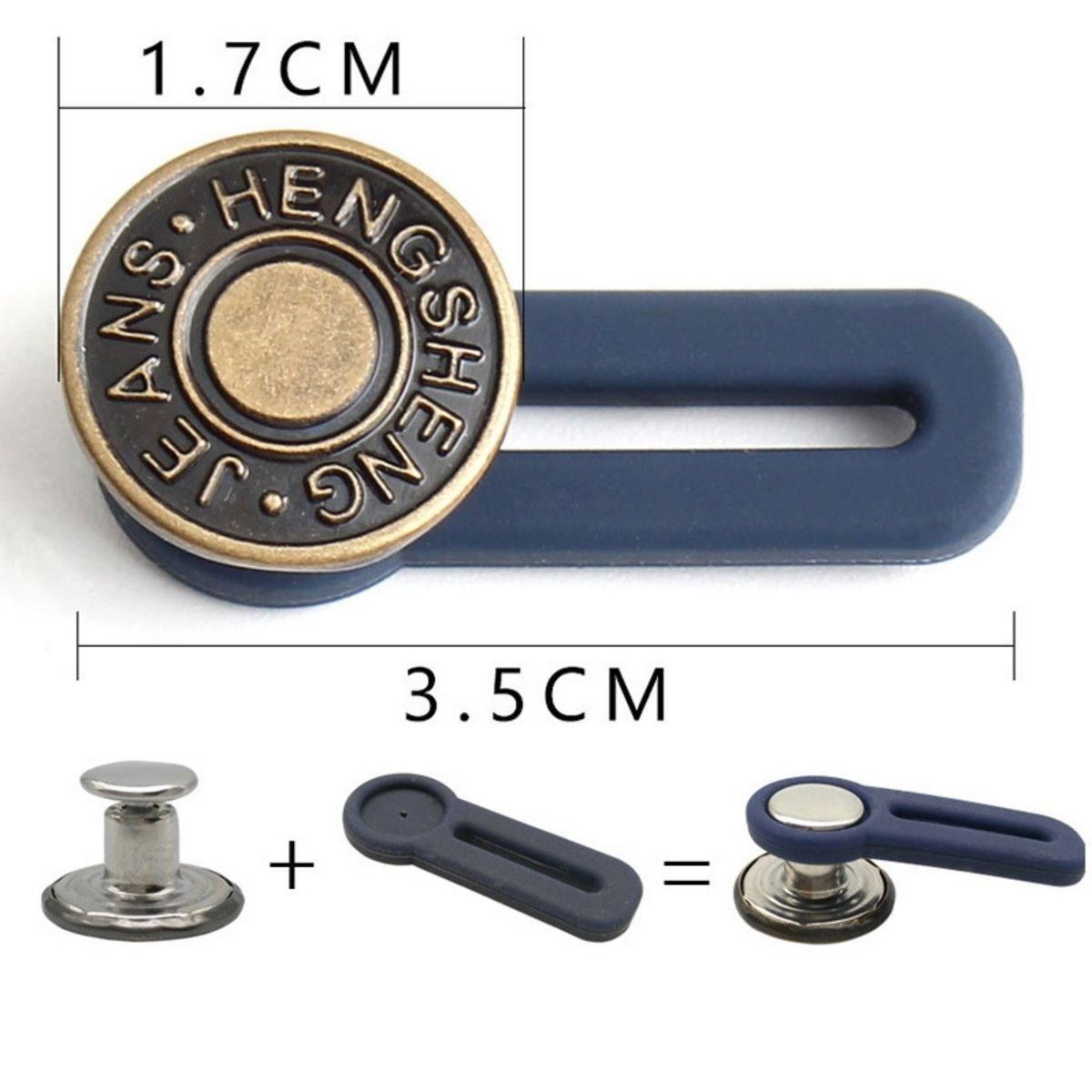 Size Up-Size Down Button Set 10 Pcs Replacement Jeans Button Set