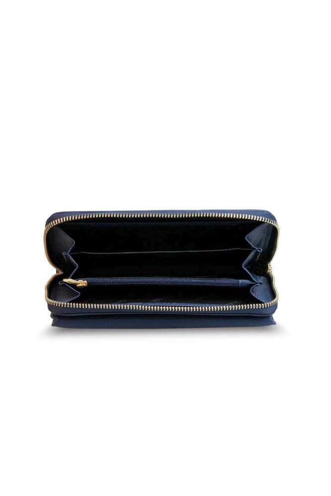 Navy Blue Leather Lady Wallet