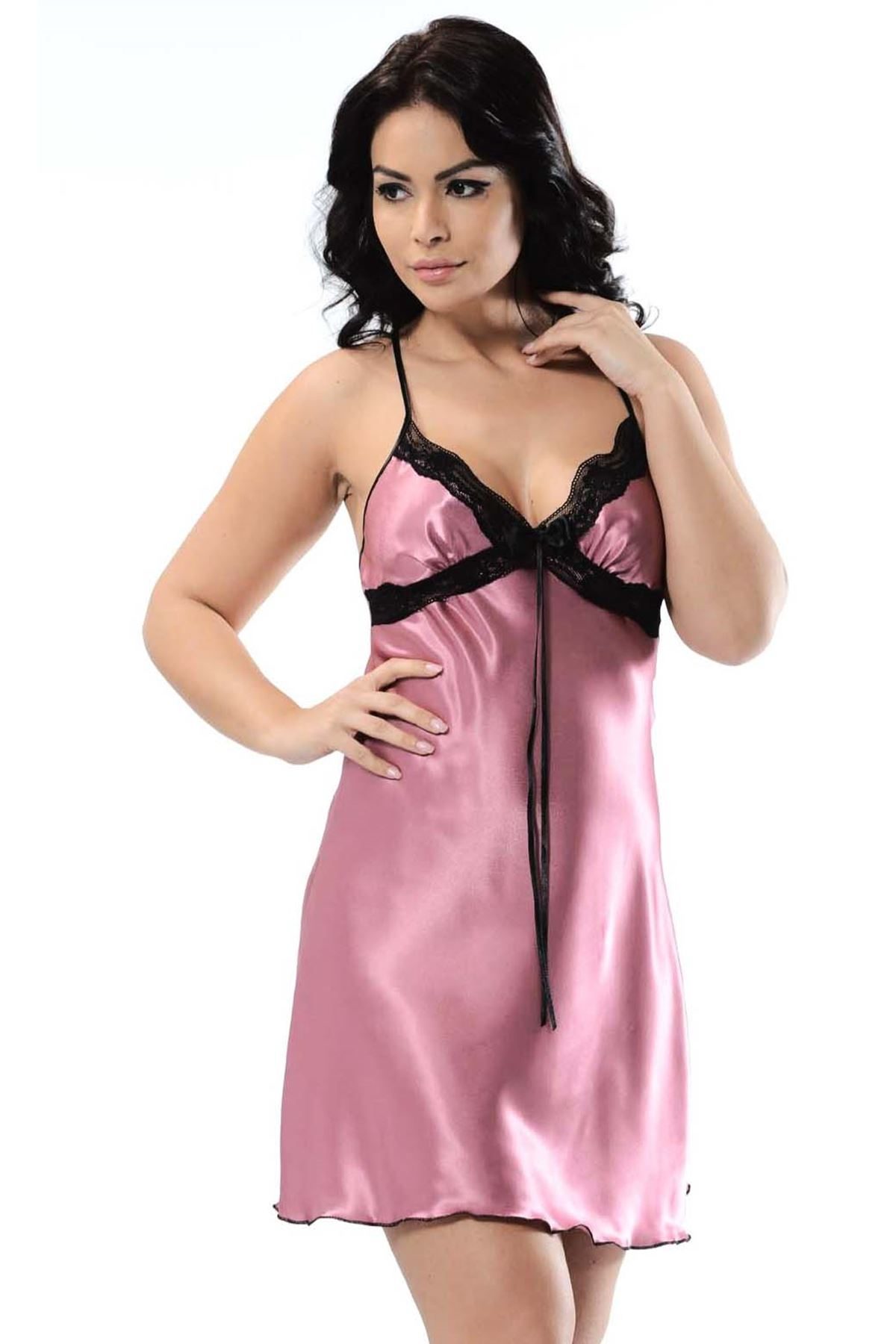 Rose Dry Satin Nightgown