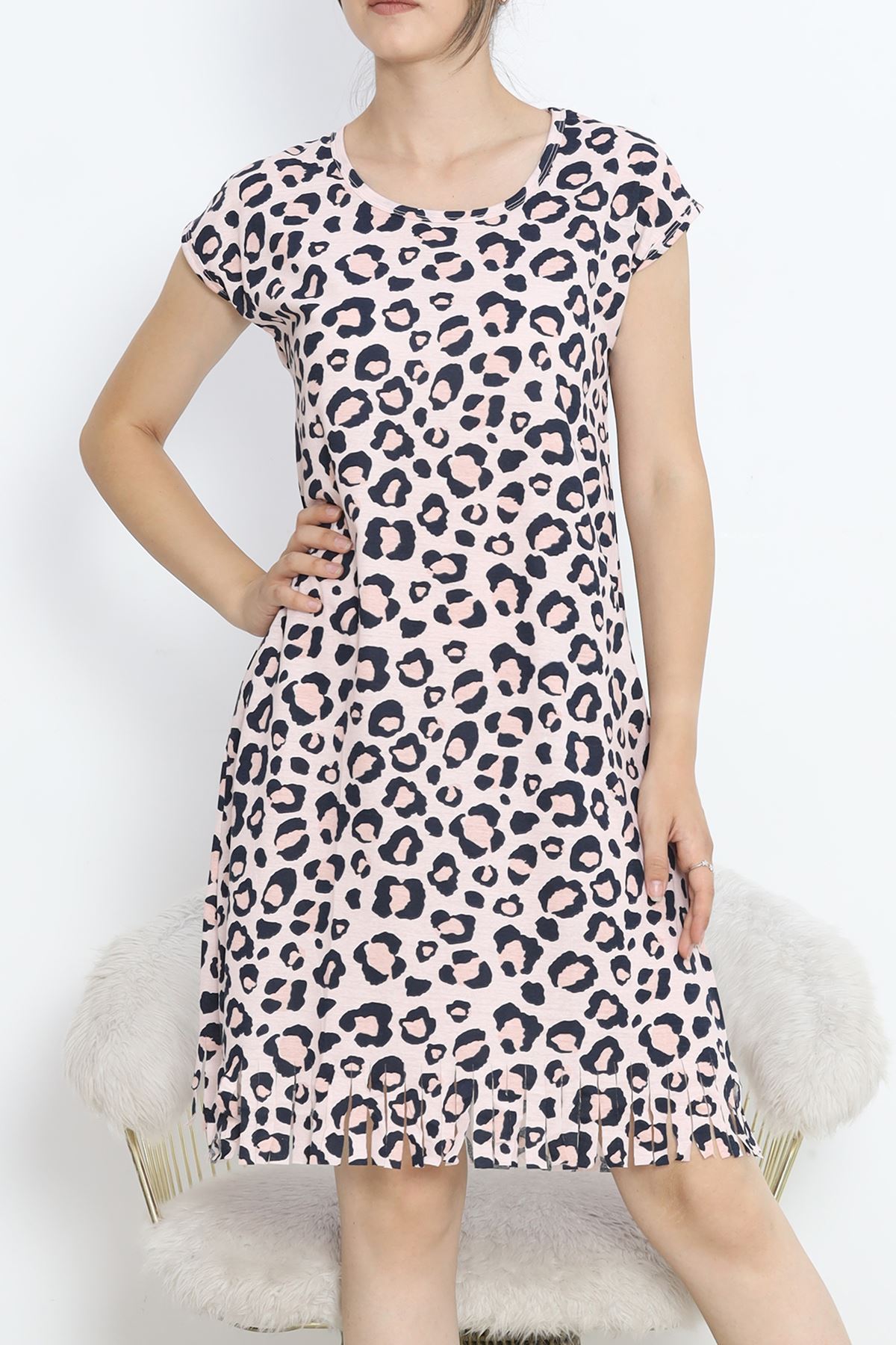 Printed Rotation Tasseled Dress Pembeleo