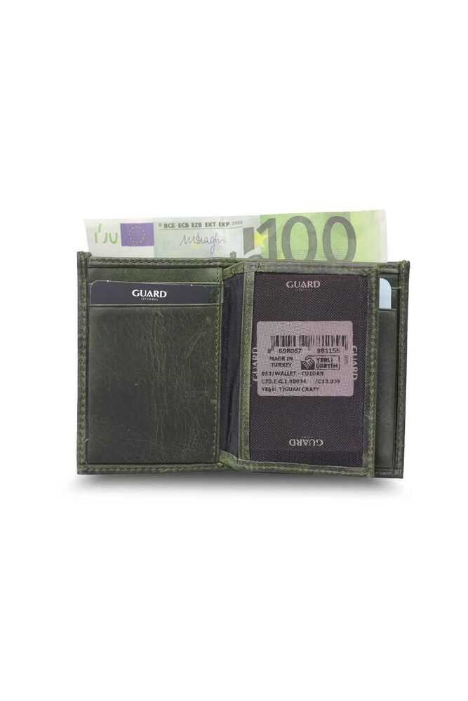 Minimal Antique Green Leather Men's Wallet