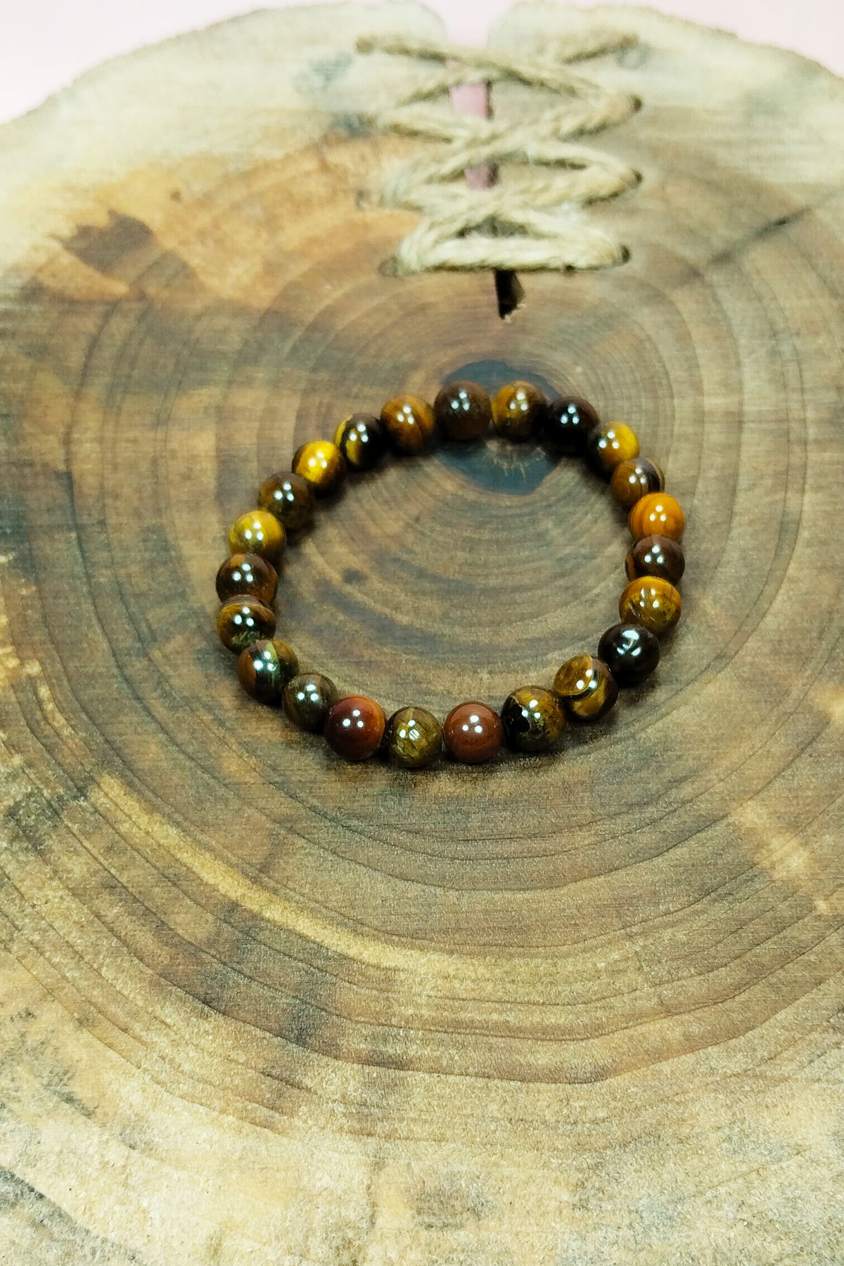 Tiger Eye Natural Stone Bracelet Boxed